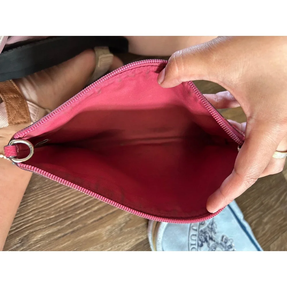 Coach + Juicy Couture Blue Velour Jewelry Travel Case Organizer Emb